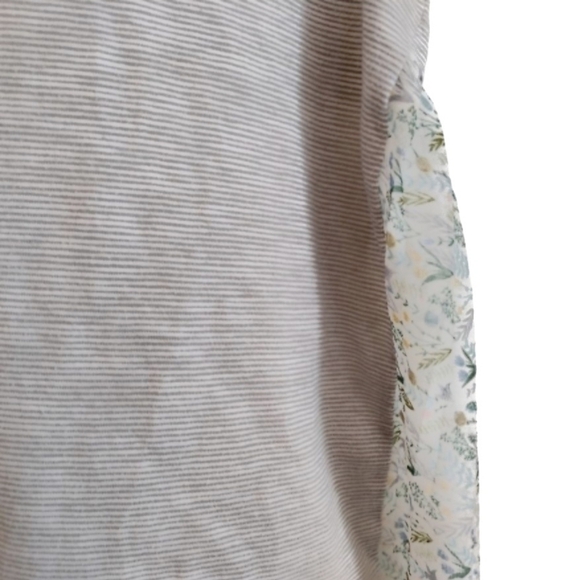 BABYDOLL Mod-O-Doc Mini Dress Sheer Back Floral Contrast Boho Festival Tunic - Picture 7 of 10